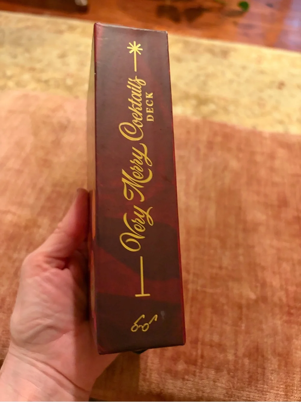 Chronicle Books Holiday Cocktail Recipe Deck — Red and Pink Festive Box